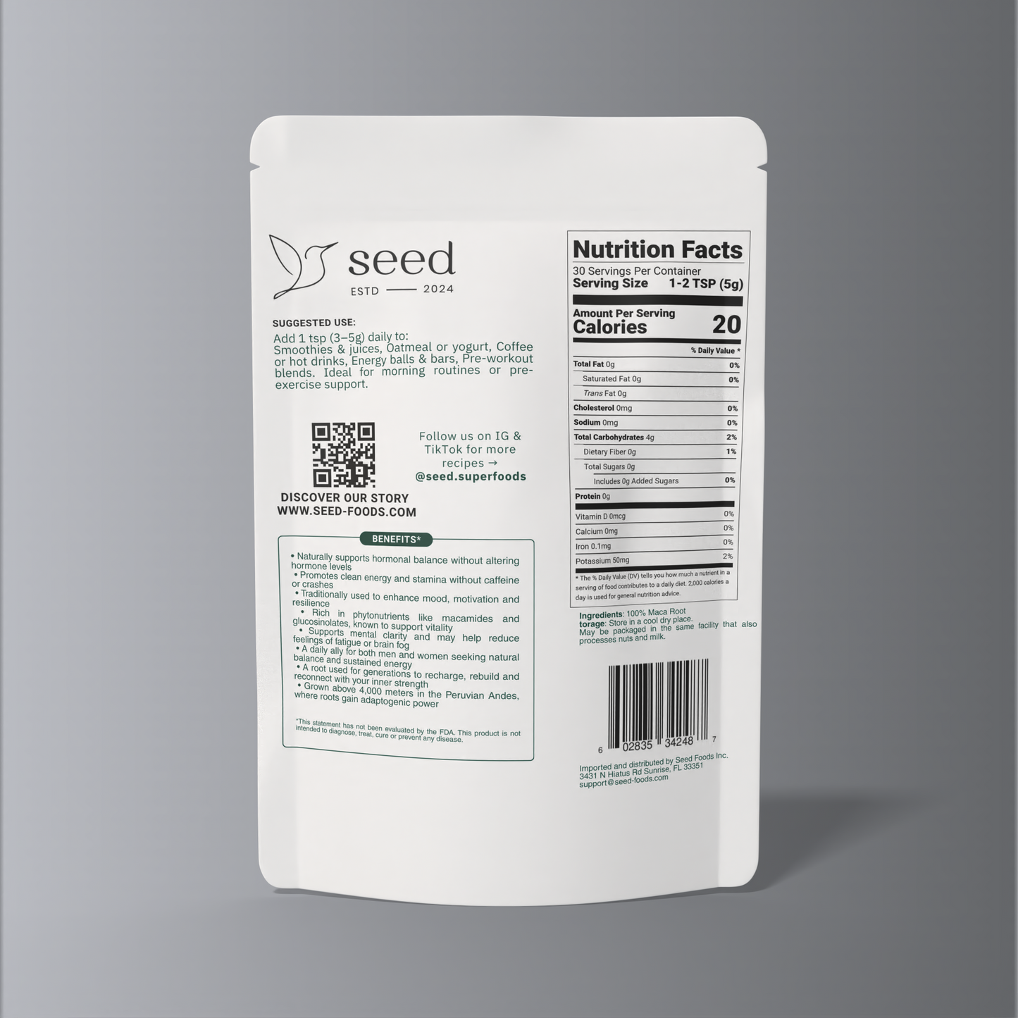 MACA | ENERGY & FOCUS SUPERFOOD | 7oz