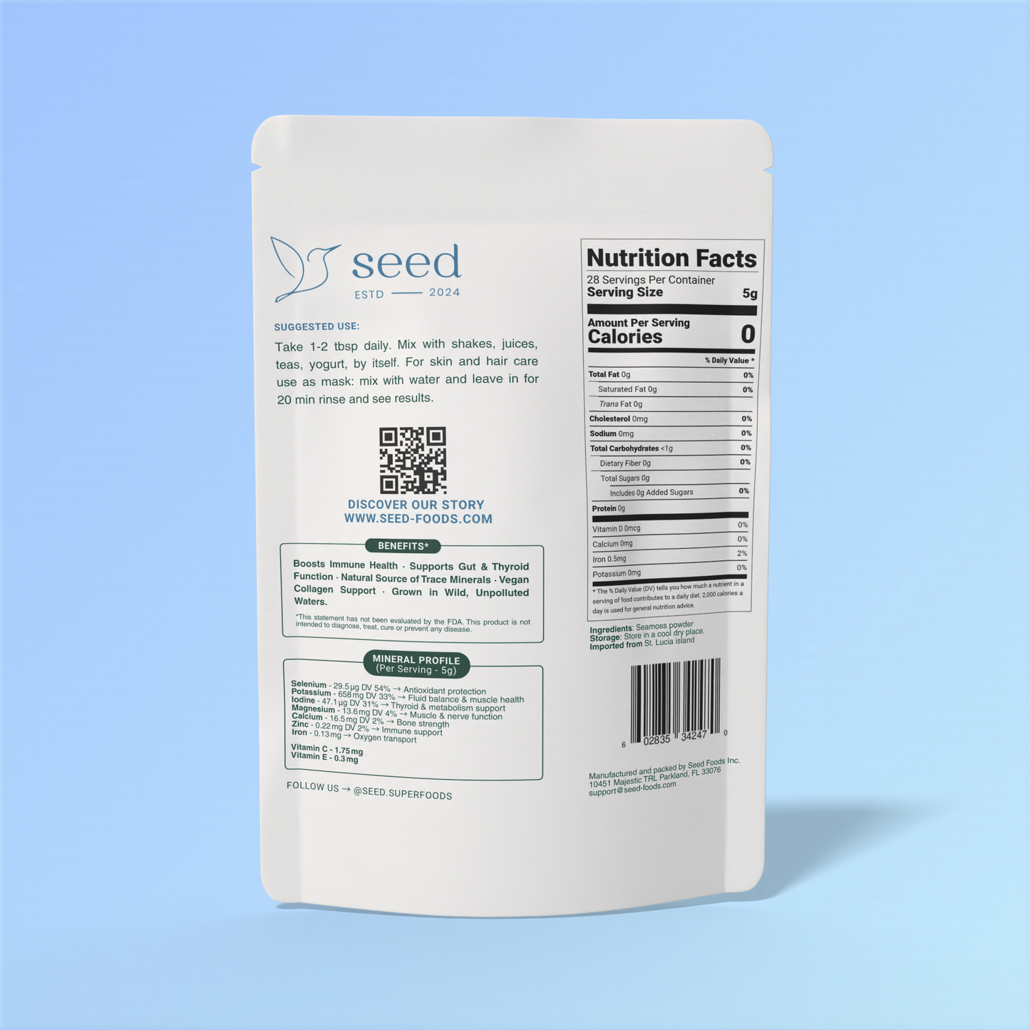 SEAMOSS | MINERAL SUPERFOOD | 5oz