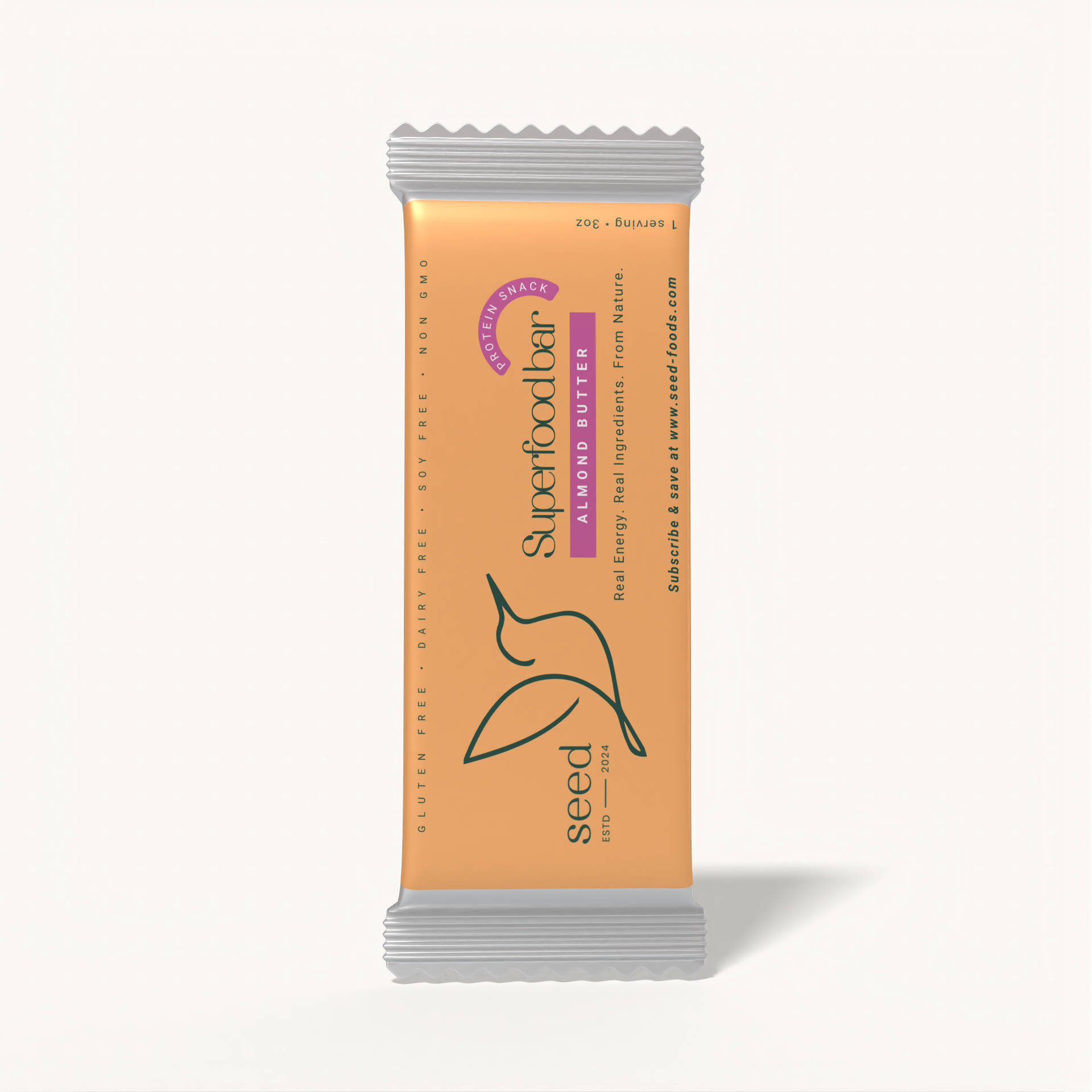 BARRA DE SUPERALIMENTO DE CACAO Y ALMENDRAS | SNACK SALUDABLE | BASE VEGETAL | 20 G DE PROTEÍNA