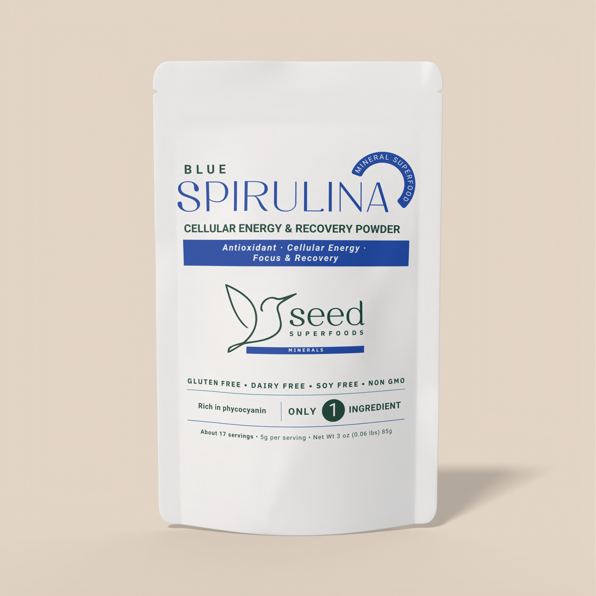 BLUE SPIRULINA | CELLULAR ENERGY & RECOVERY POWDER | 3oz