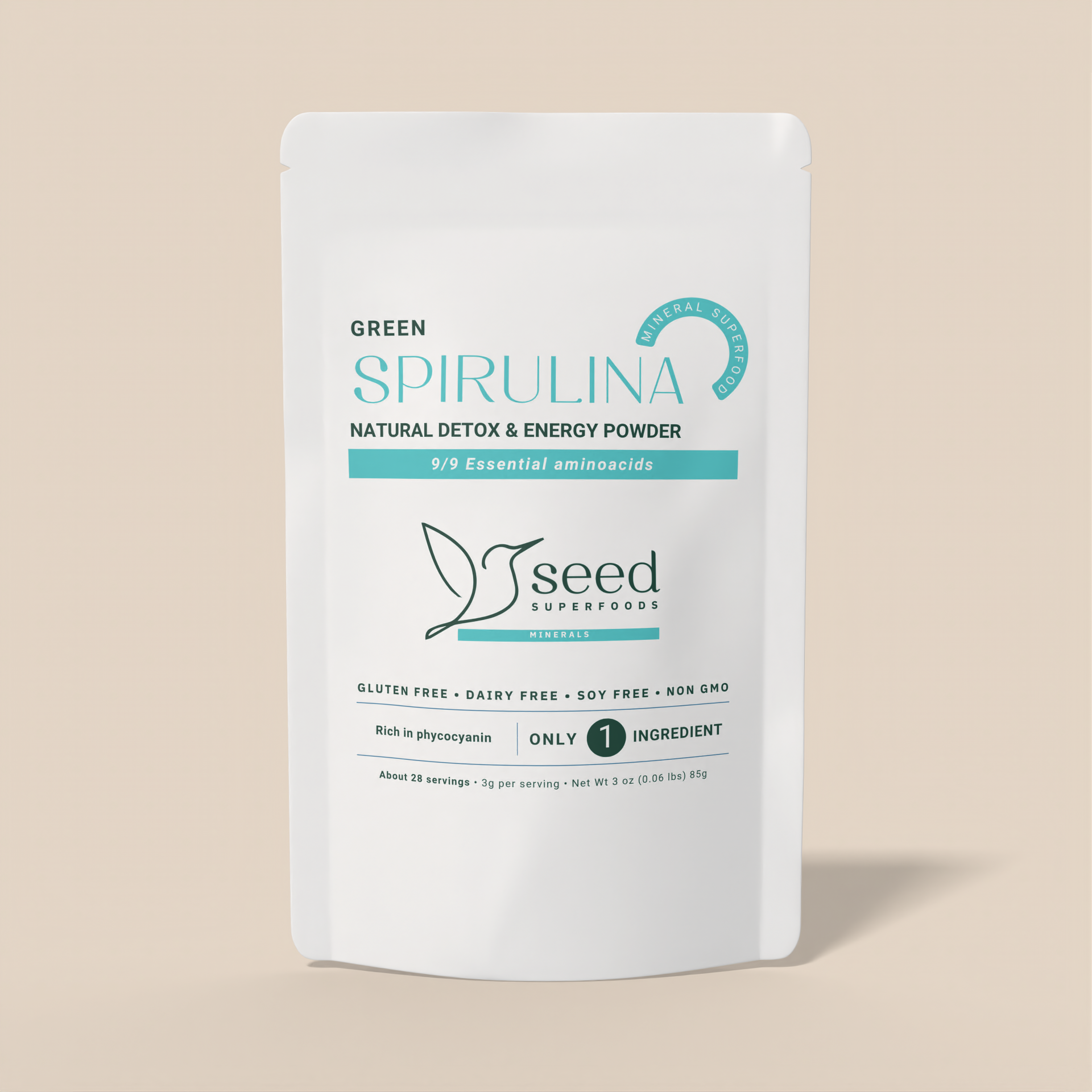 GREEN SPIRULINA | NATURAL DETOX & ENERGY POWDER | 3oz