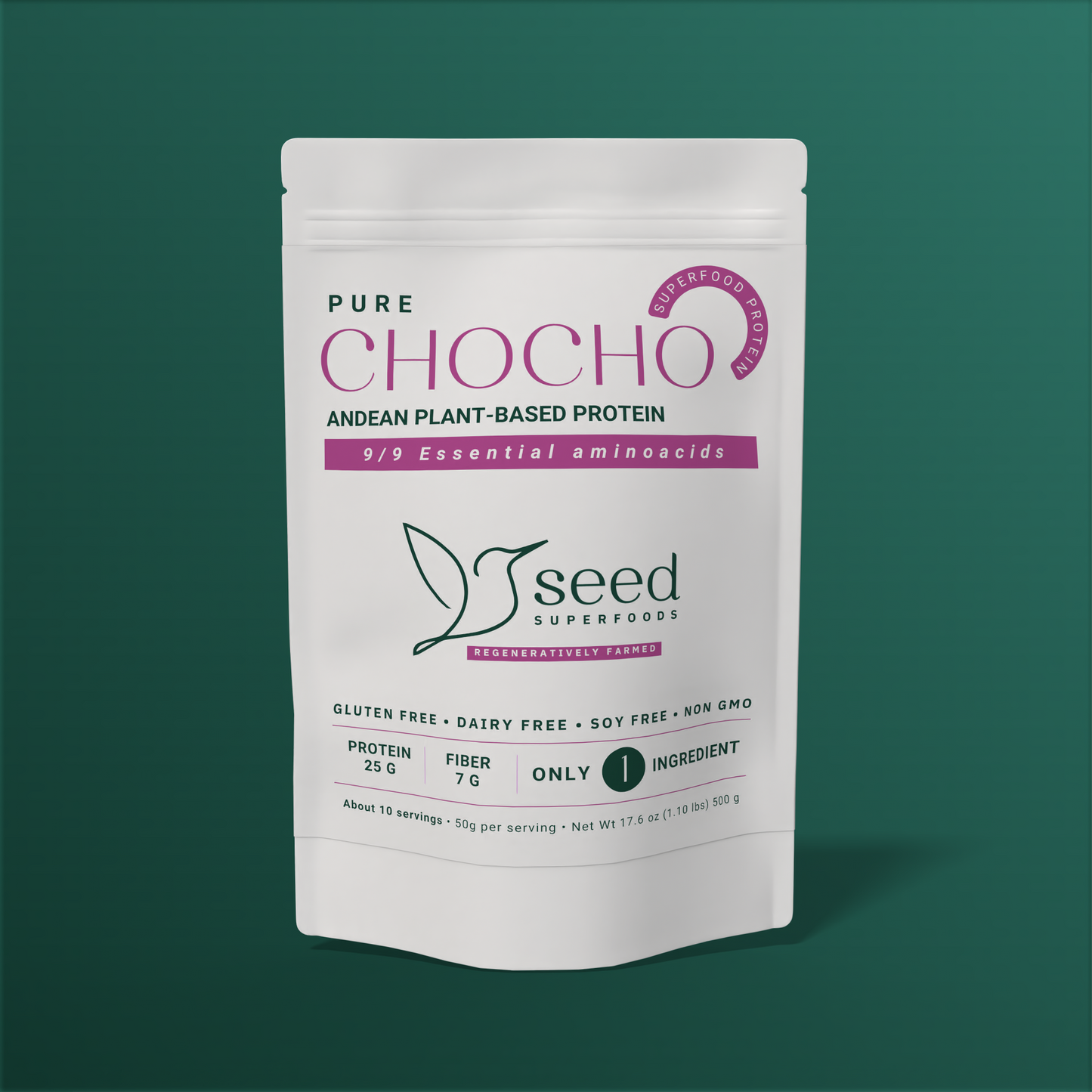 PURE CHOCHO | PLANT-BASED | 25G PROTEIN | 1 INGREDIENT | 1.1 LBS