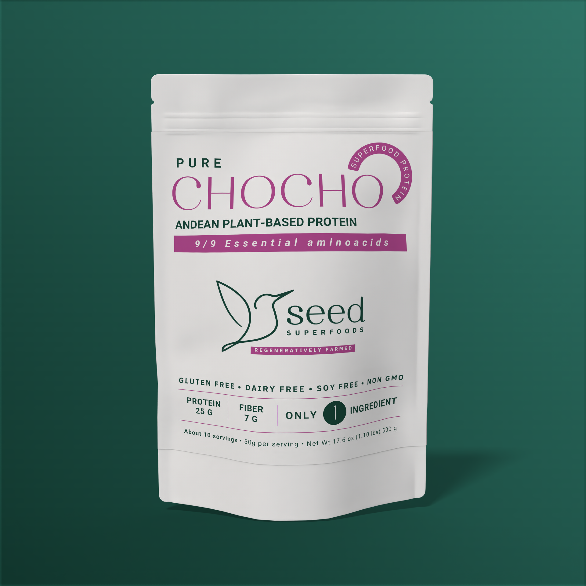 PURE CHOCHO | PLANT-BASED | 25G PROTEIN | 1 INGREDIENT | 3.3 LBS