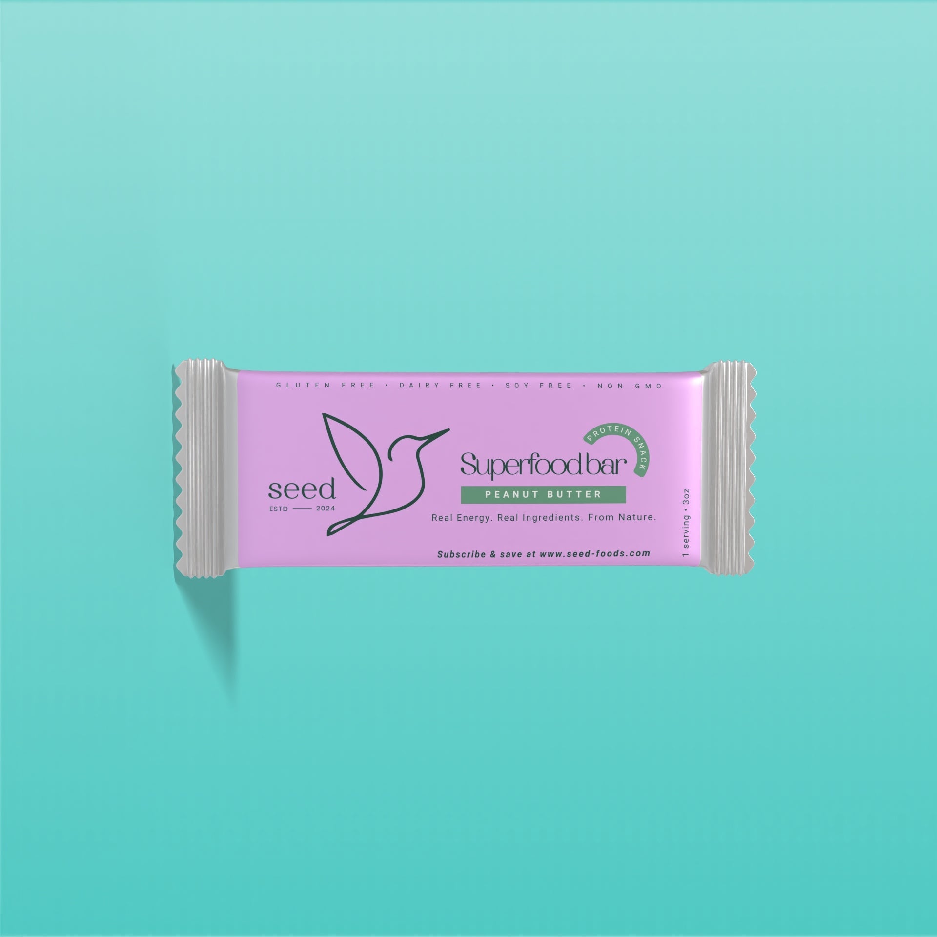 PEANUT BUTTER SUPERFOOD BAR | HEALTHY SNACK | PLANT-BASED | 16G PROTEIN