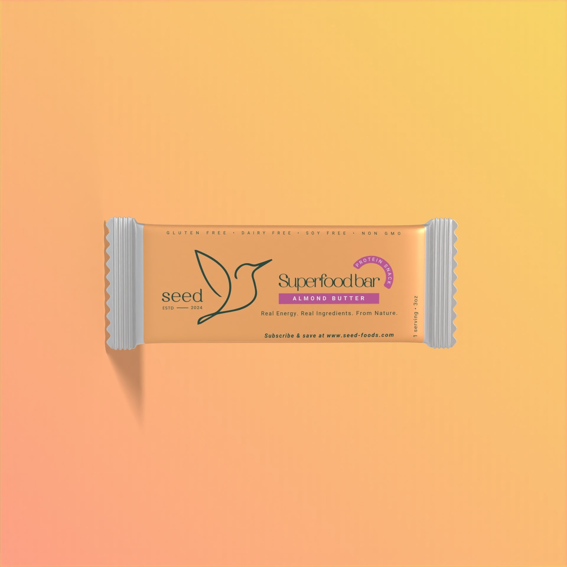 ALMOND CACAO SUPERFOOD BAR | HEALTHY SNACK | PLANT-BASED | 20G PROTEIN