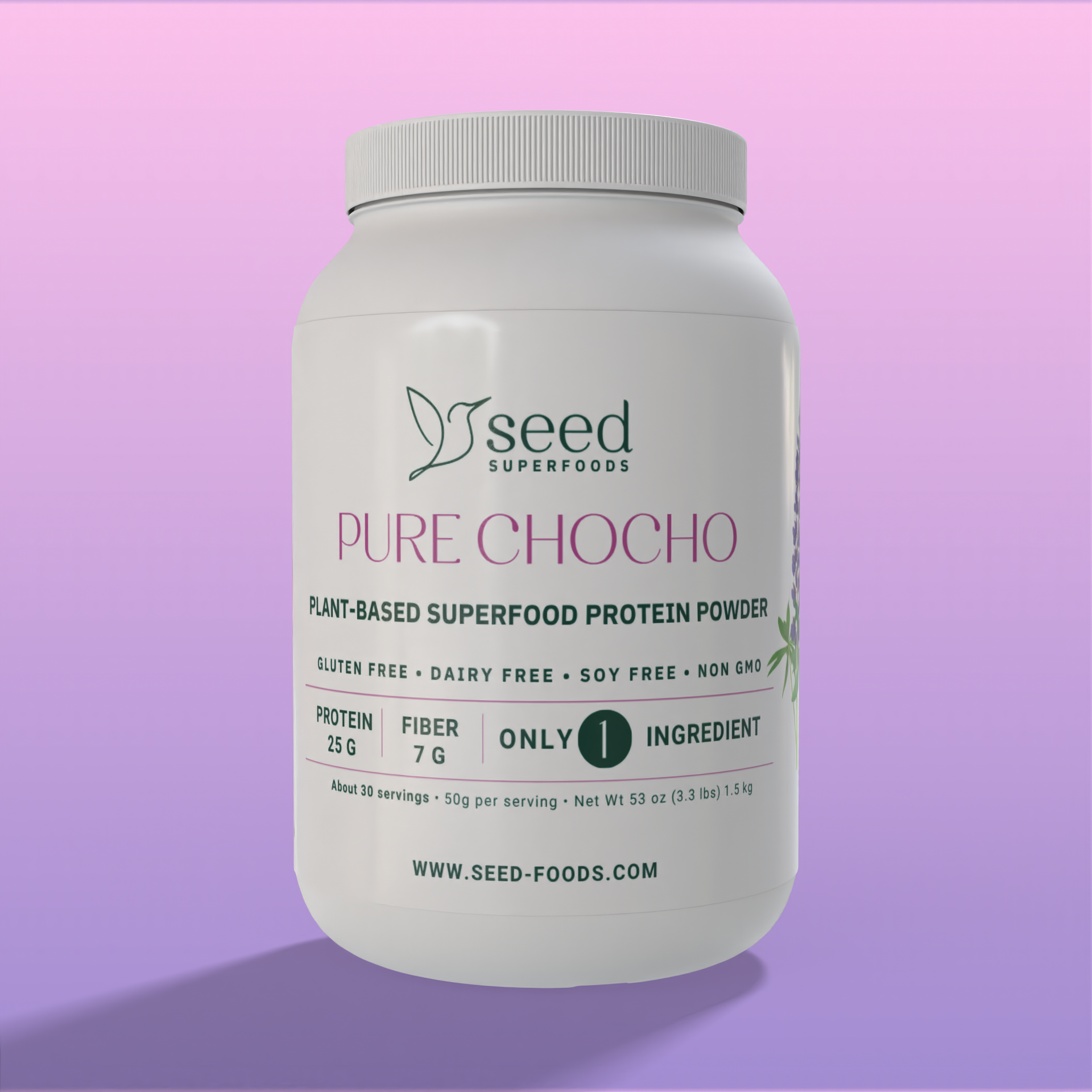 CHOCOLATE CHOCHO | PLANT-BASED | 20G PROTEIN | 7 NATURAL INGREDIENTS | 1.1 LBS