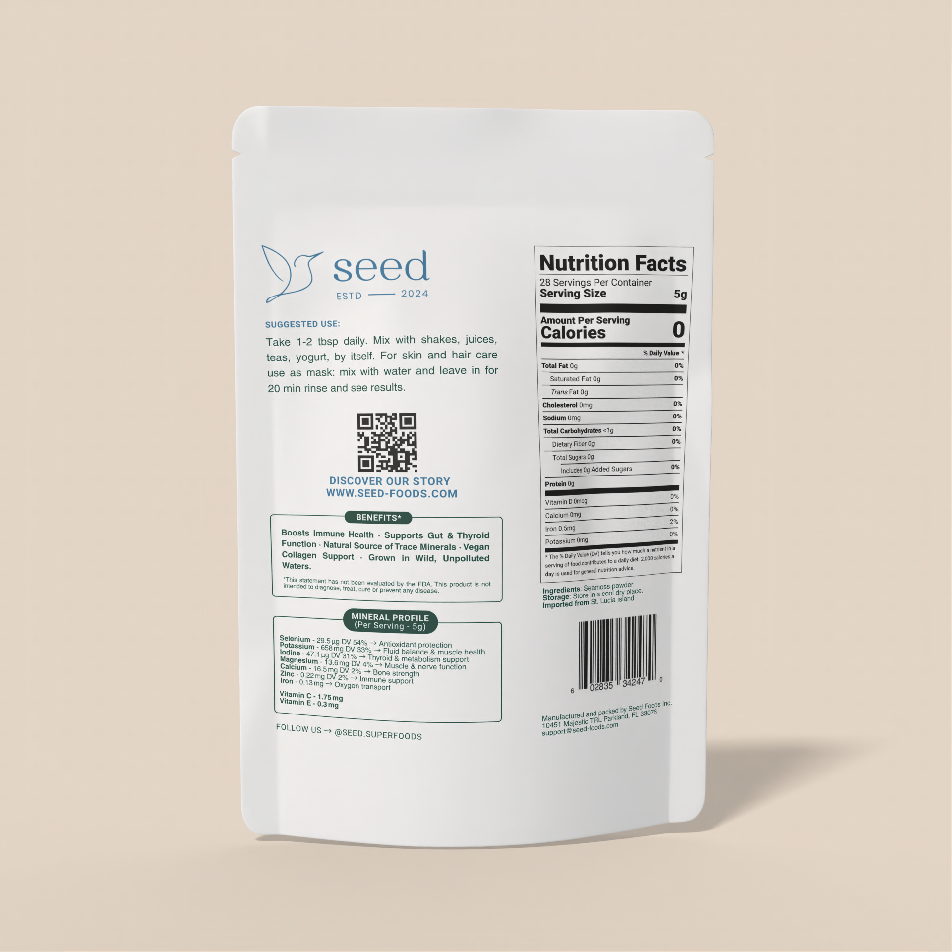 SEAMOSS | MINERAL SUPERFOOD | 5oz