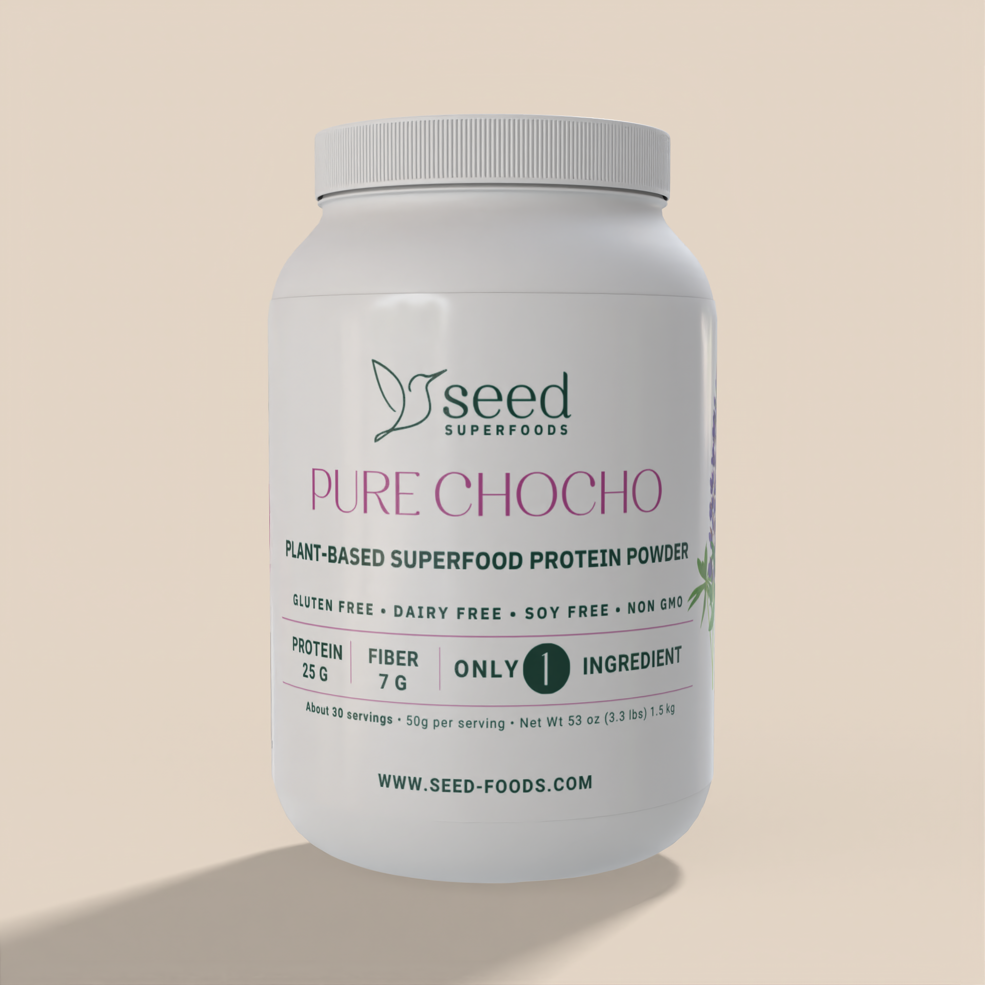 PURE CHOCHO | PLANT-BASED | 25G PROTEIN | 1 INGREDIENT | 3.3 LBS