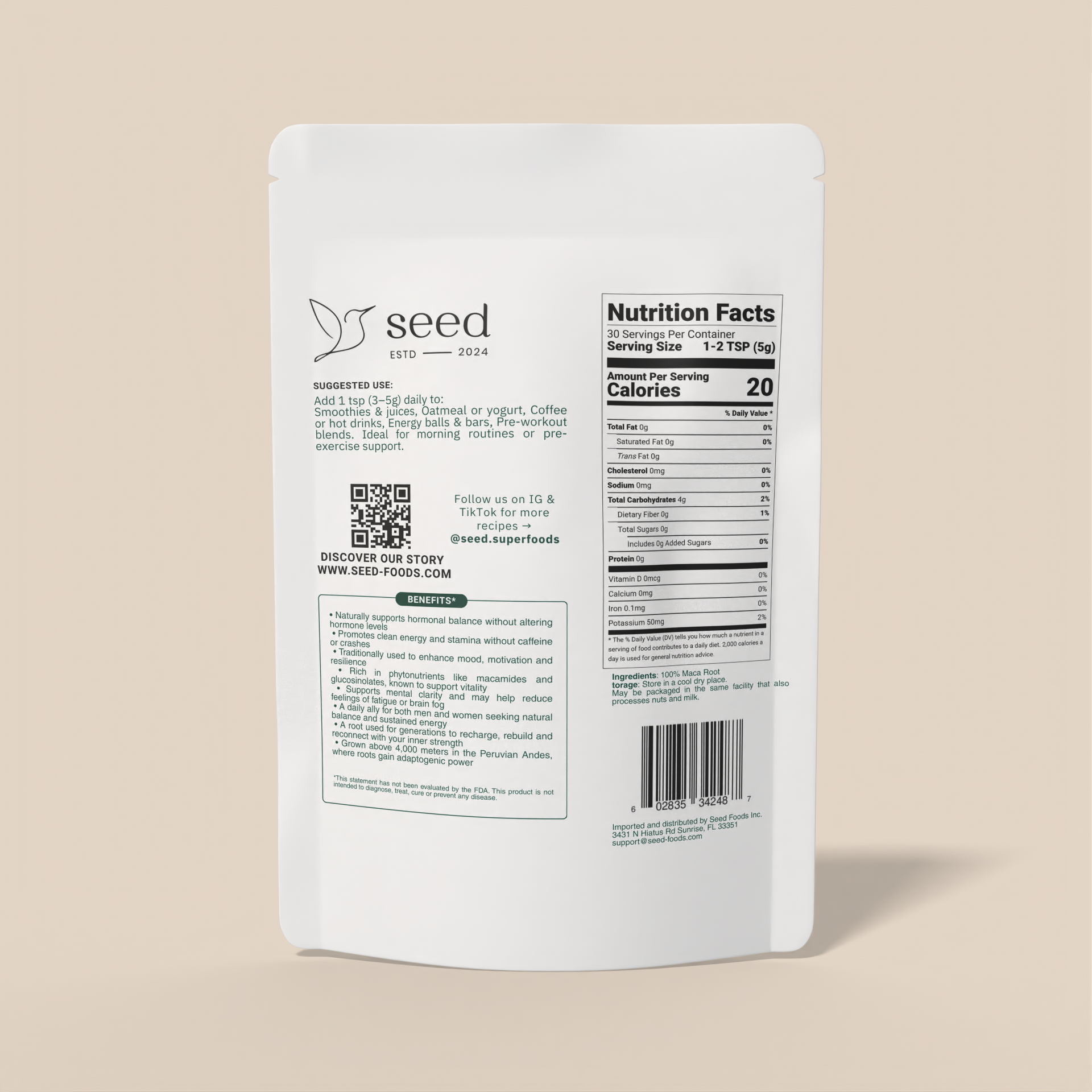 MACA | ENERGY & FOCUS SUPERFOOD | 7oz